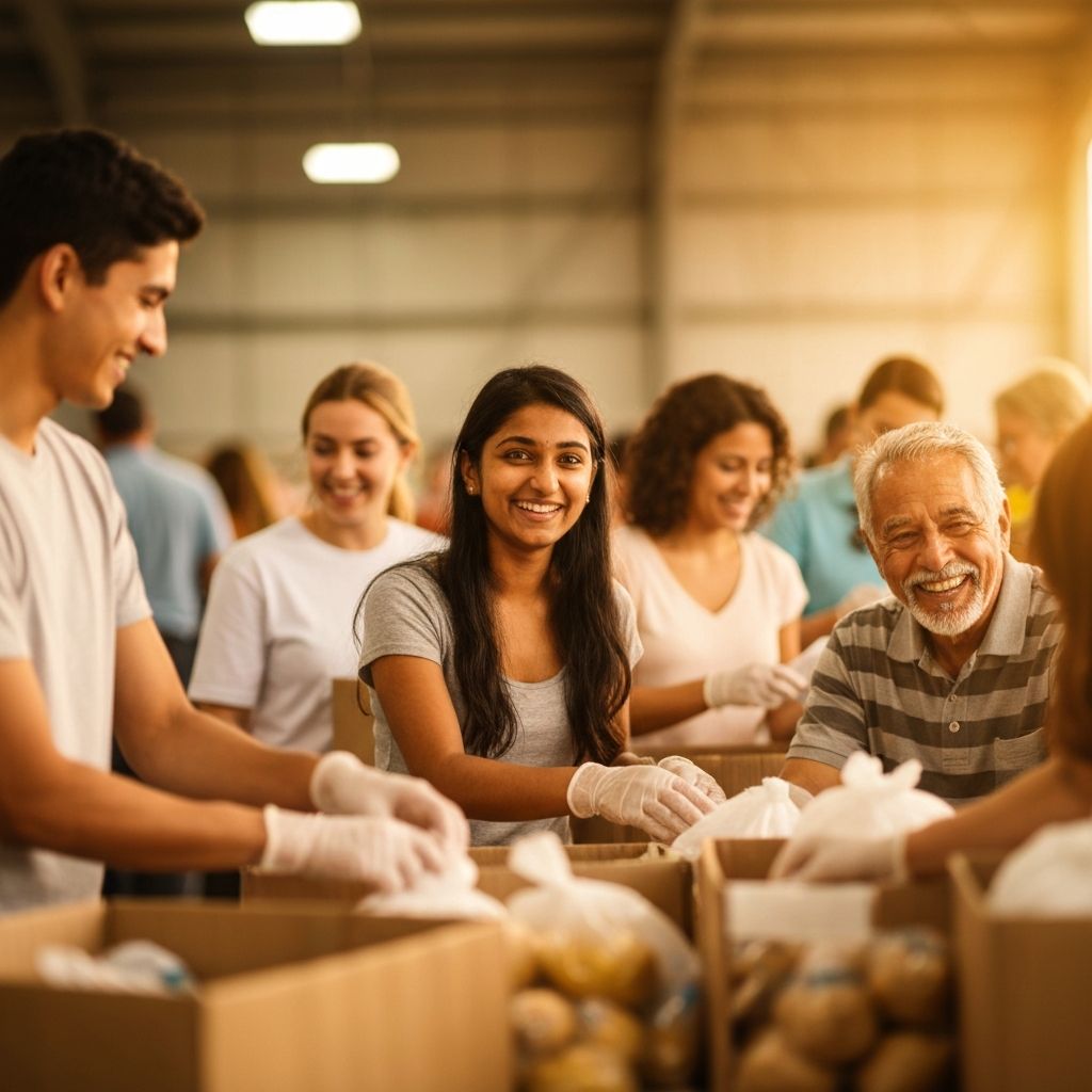 Community volunteers working together